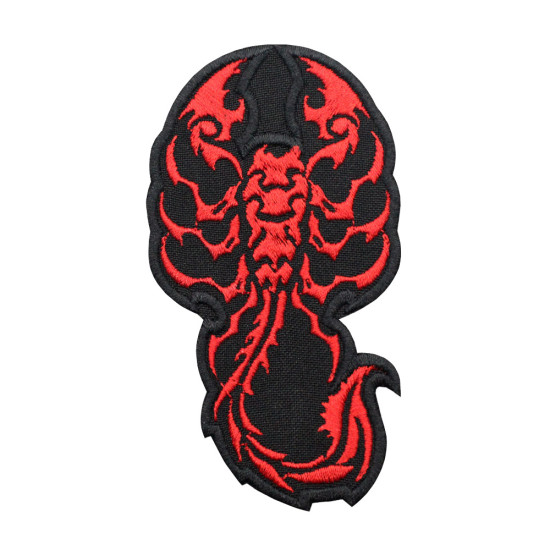 Zodiac sign Scorpion Embroidered Iron-on / Velcro Sleeve Patch 