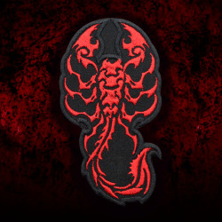 Segno zodiacale Scorpione Toppa termoadesiva ricamata/velcro sulla manica