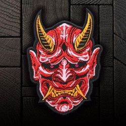 Patch thermocollant / velcro brodé démon japonais Oni 4