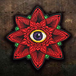 Evil Flower Eye Halloween brodé thermocollant / patch à manches velcro