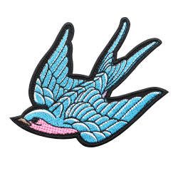 Cute Martin bird  Embroidered Iron-on / Velcro Sleeve Patch 