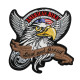 Parche termoadhesivo / con velcro bordado con águila "Loud and proud" de American Bikers