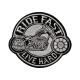 Ride Fast - Parche de velcro / termoadhesivo bordado Live Hard Biker