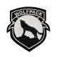 Parche de manga de velcro / termoadhesivo bordado con el emblema de Wolfpack