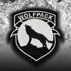 Wolfpack-Emblem Gesticktes Bügelbild / Ärmelaufnäher mit Klettverschluss