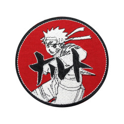 Naruto Uzumaki Anime besticktes Bügelbild / Ärmelaufnäher mit Klettverschluss