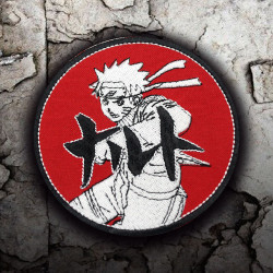 Toppa termoadesiva/velcro ricamata anime Naruto Uzumaki