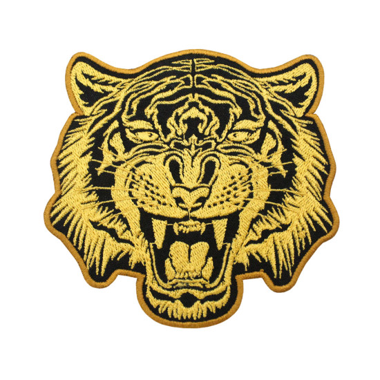 Roaring Tiger 2022 Symbol gesticktes Bügelbild / Ärmelaufnäher mit Klettverschluss