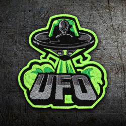 UFO Alien-Aktivitätsbereich Gesticktes Aufbügeln / Klett-Patch