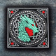 Parche de manga de velcro / termoadhesivo bordado con dragón de tatuaje celta 2