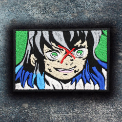 Inosuke Anime Demon Slayer brodé thermocollant / patch à manches velcro