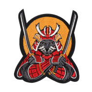 Samurai Japan Warrior in Armor Embroidery Sleeve patch #3