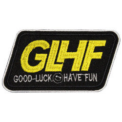 Gaming Good Luck Have Fun Logo Patch Iron-on / Velcro ricamato