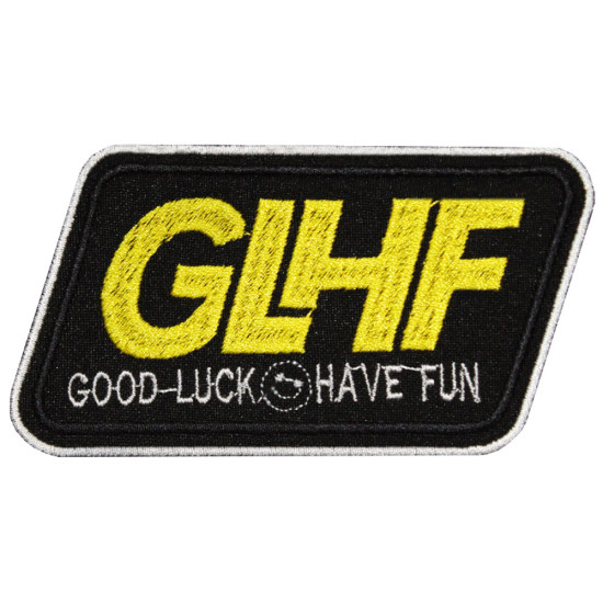 Gaming Good Luck Have Fun Logo Embroidered Iron-on / Velcro Patch