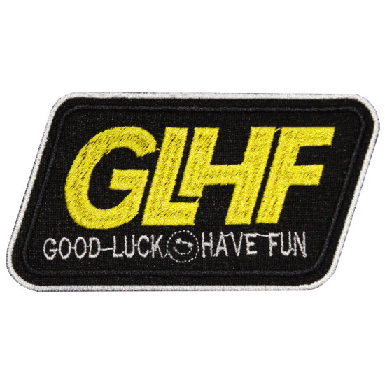 Gaming Good Luck Have Fun Logo Patch Iron-on / Velcro ricamato