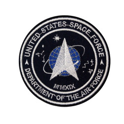 Écusson thermocollant / velcro brodé avec logo de la Force spatiale des États-Unis