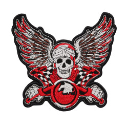The Death Race Grim Reaper Skull Embroidered Halloween patch