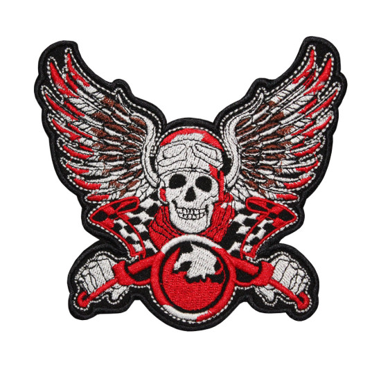 The Death Race Sensenmann Totenkopf gestickter Halloween-Patch