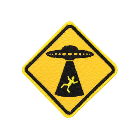 Patch thermocollant/velcro brodé pour zone d'activité des extraterrestres UFO