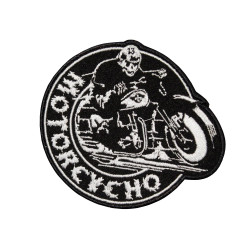 Motorcycho Biker Sleeve Embroidered Iron-on / Velcro Patch 