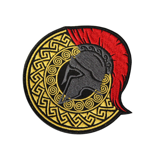 スパルタン戦士300スパルタン刺繡アイアンオン/ベルクロパッチ