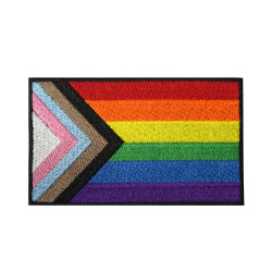 LGBTQ Flag Sleeve Handmade Embroidered Iron-on / Velcro Patch