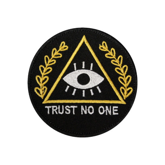 Massonic Eye Trust No One Aufnäher zum Aufbügeln/Klettverschluss