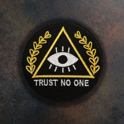 Parche termoadhesivo / velcro bordado Massonic Eye Trust No One