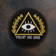 Massonic Eye Trust No One Patch termoadesiva/velcro ricamata