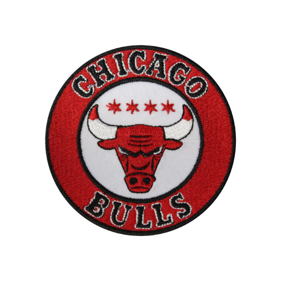 Parche de velcro / termoadhesivo bordado del equipo de la NBA de los Chicago Bulls