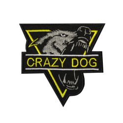 Crazy Dog Logo Sew-on/Iron-on Embroidered Patch