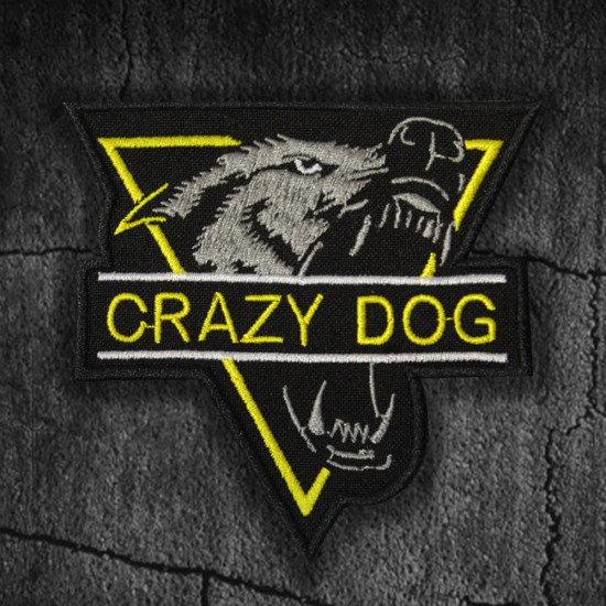Crazy Dog Logo Aufnäher zum Aufnähen/Aufbügeln