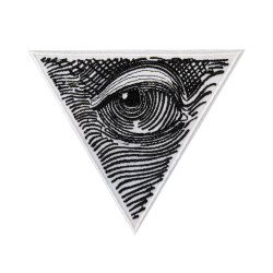 Patch thermocollant / velcro brodé avec symbole maçonnique All Seeing Eye