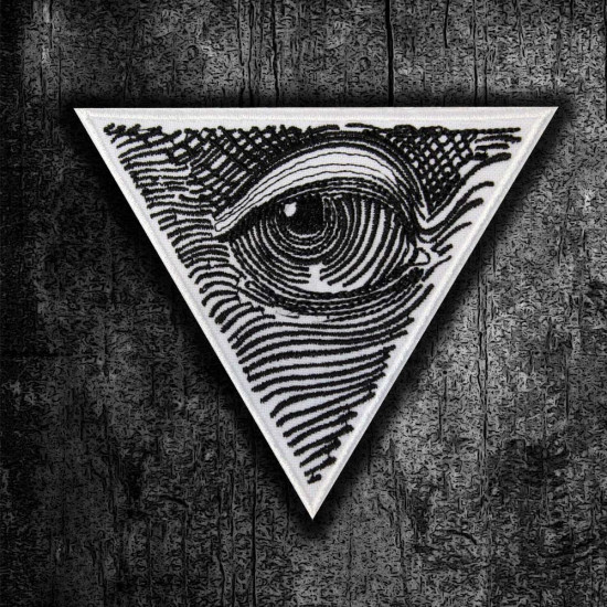 Patch thermocollant / velcro brodé avec symbole maçonnique All Seeing Eye