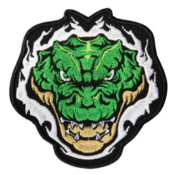 Crocodile Head Airsoft Embroidered Iron-on / Velcro Sleeve Patch