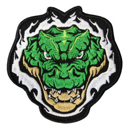 Crocodile Head Airsoft besticktes Bügelbild / Klett-Ärmel-Patch