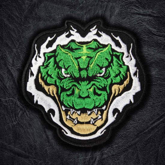 Patch thermocollant / velcro brodé tête de crocodile Airsoft