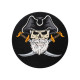 Toppa termoadesiva/velcro ricamata con stemma dei Pirati dei Caraibi