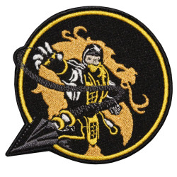 Mortal Kombat Scorpion Emblem Jeu brodé Patch thermocollant / Velcro 2