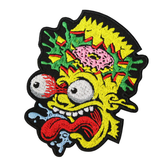 Halloween Bart Simpson Mostro ricamo velcro/toppa termoadesiva