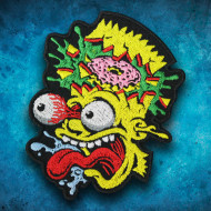 Halloween Bart Simpson Monster Embroidery Velcro / Iron-on Patch