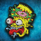 Halloween Bart Simpson Mostro ricamo velcro/toppa termoadesiva