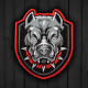 Pitbull Army Forces Logo gesticktes Bügelbild / Klettverschluss