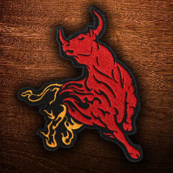 Red Bull Energy Logo Embroidered Iron-on / Velcro Patch