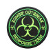 Zombie Outbreak Biohazard Embroidered Iron-on / Velcro Sleeve Patch