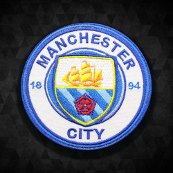 Patch thermocollant/velcro brodé avec logo de l'équipe de football de Manchester City