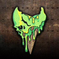 Toxic Ice Cream Embroidered Iron-on / Velcro Sleeve Patch