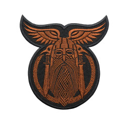 Major Nordic God Odin Embroidered Iron-on / Velcro Sleeve Patch