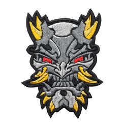 Patch thermocollant / velcro brodé démon japonais Oni