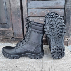 Ukrainische Armee Typ Taktische Stiefel "Sprint" Militärstiefel aus schwarzem Leder Kampfschuhe